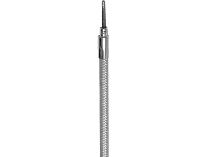 Argent Speedo Cables 16mm Nut Stainless Steel Clear Coated Chrome Look For 87-94 FXLR