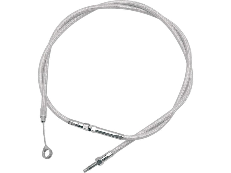 Argent Coil Wound Clutch Cable Standard Stainless Steel Clear Coated Chrome Look - 57.7"