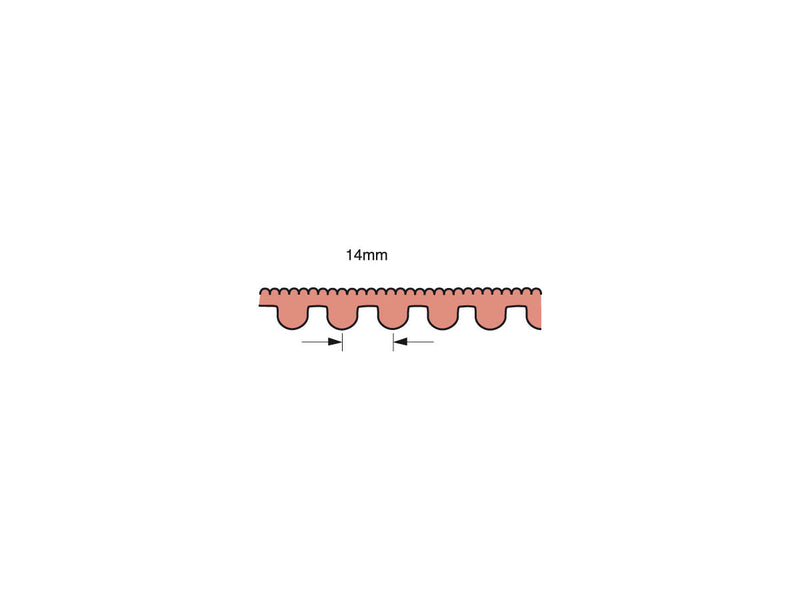 Gates Poly Chain Rear Belt - 14mm / 1-1/8 Inch / 133 Teeth