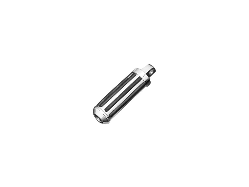 Ribbed Rubber Pegs Chrome - Small