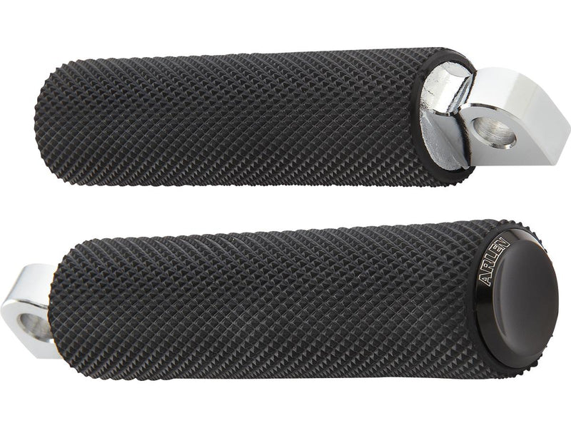 Knurled Rubber Footpeg Black Anodized