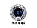 Mini Speedometer Trip Odometer KPH Black / Chrome - 48.26mm