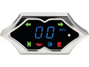 Spike Bar Mount Speedometer 255mph Black / Chrome - 4.25 x 2 Inch