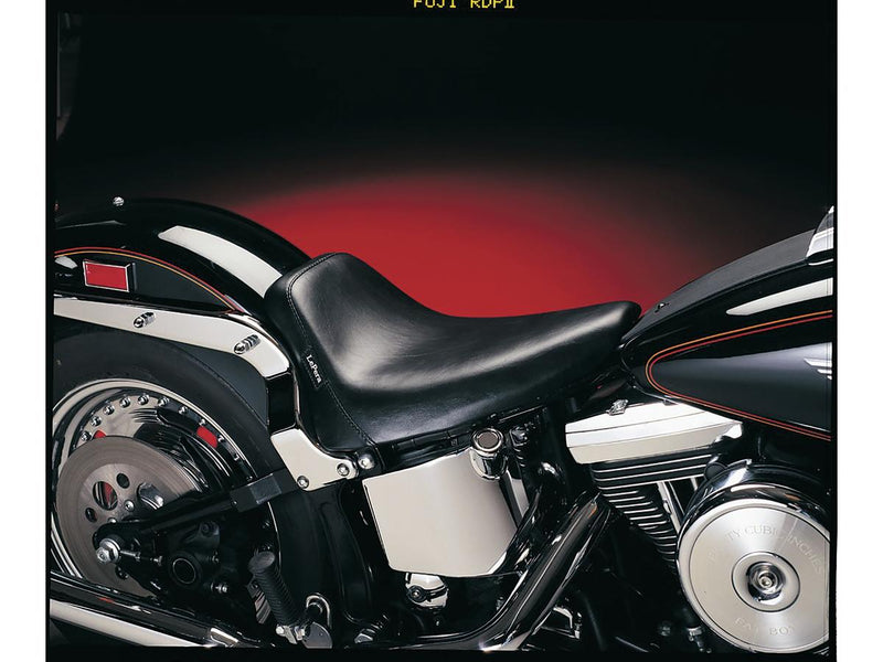 Bare Bones Gel Solo Seat Smooth Black Vinyl For 00-07 Softail