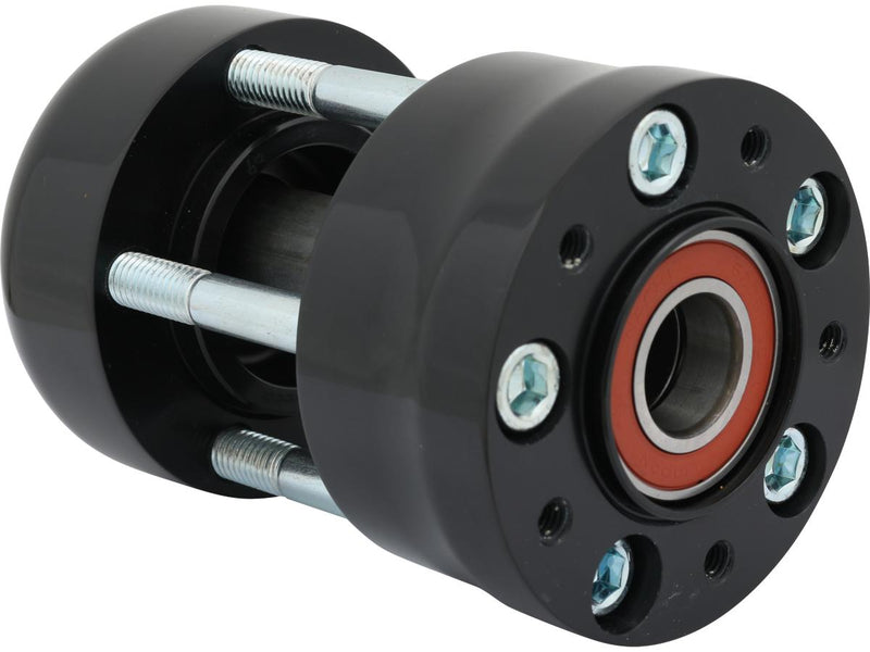 Single Rotor Front Wheel Hub Black Non-ABS Single Flange For 00-03 FLSTC
