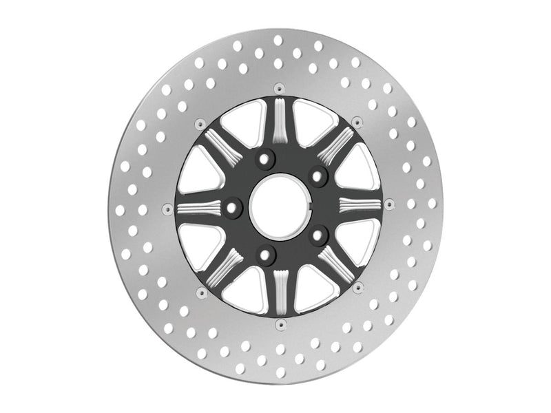 Velocity 2-Piece Front Brake Rotor Black Stainless Steel - 11.5 Inch