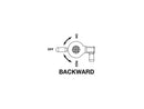 Fuel Valve Rear Facing Outlet Chrome - 22mm