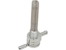 NPT Fuel Valve Straight Outlet Chrome - 3/8 Inch