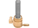 Fuel Valve Rear Facing Outlet Brass Polished - 22mm