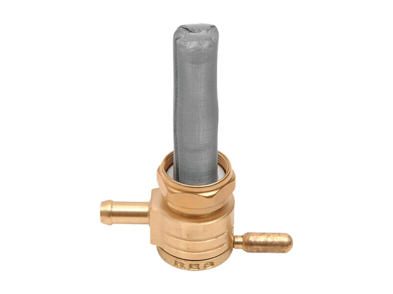 Fuel Valve Straight Facing Outlet Brass Polished - 22mm
