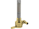 NPT Fuel Valve Rear Facing Outlet Brass Polished - 3/8 Inch