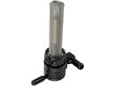 Fuel Valve Rear Facing Outlet Black - 22mm