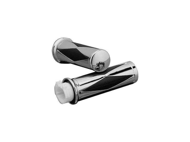 Diamond Grips Chrome 1 Inch Throttle By Wire