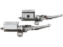 Single Disc Chopped Handlebar Control Kit Chrome - 5/8 x 1 Inch