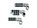 ISO Rider Foot Pegs With Clevis & Magnum Quick Clamps Dually ISO Pegs Chrome