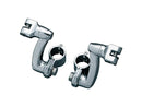 Longhorn Offset Peg Mounts With Magnum Quick Clamps Chrome - 1-1/4 Inch