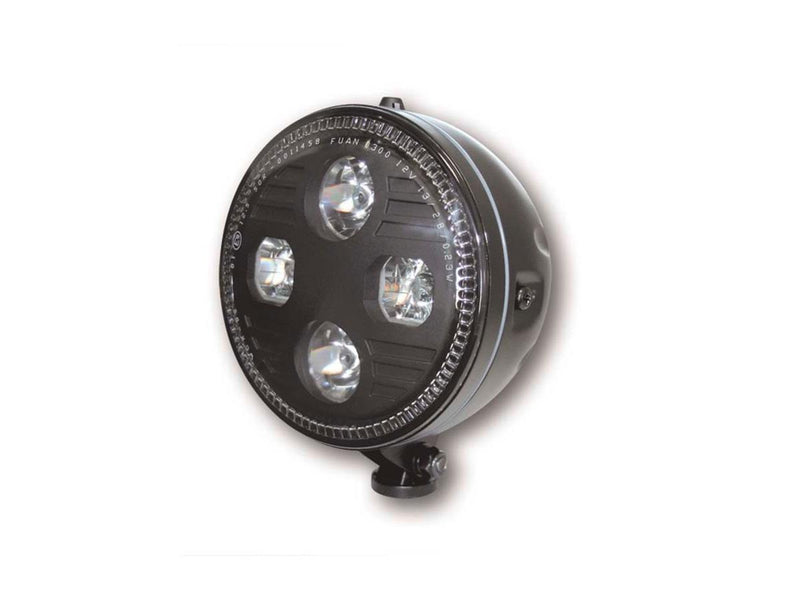 Atlanta Headlight Black Powder Coated LED - 5-3/4 Inch