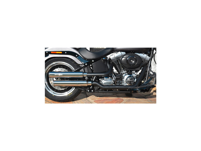 Gun Smooth Slip On Mufflers Donut End Cap Chrome Show Chrome For 13 FLSTN103
