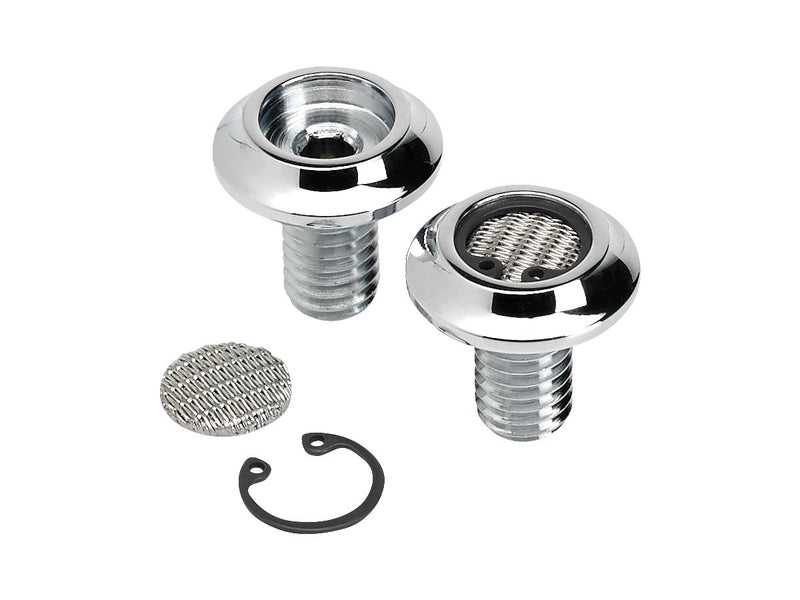 Radius Breather Bolts Chrome - 3/8"-17