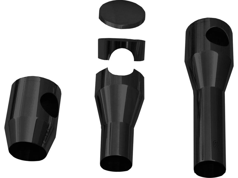 Big Bone Risers For Handlebars Black Powder Coated - 7.5cm x 1 Inch