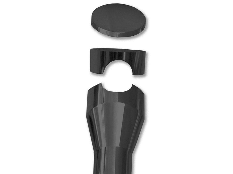 Big Bone Risers For Handlebars Black Powder Coated - 10cm x 1.25 Inch