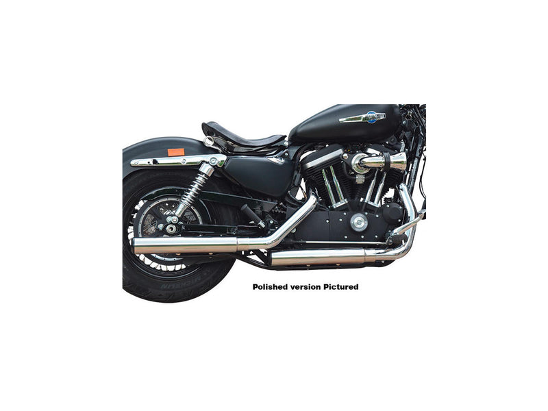 Gun Smooth Slip On Mufflers Donut End Cap Black Black For 14-16 Sportster