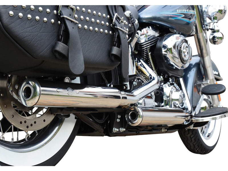 Gun Smooth Slip On Mufflers Donut End Cap Polished Polished For 13 FLSTC 103
