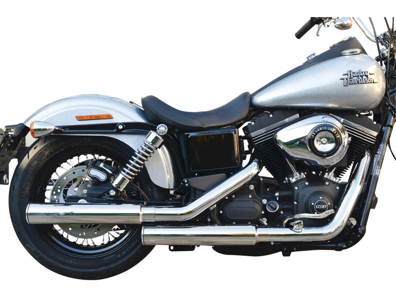 Gun Smooth Slip On Mufflers Donut End Cap Polished Polished For 08-16 FXDB