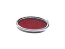 Oval LED Taillight Chrome With Red Lens