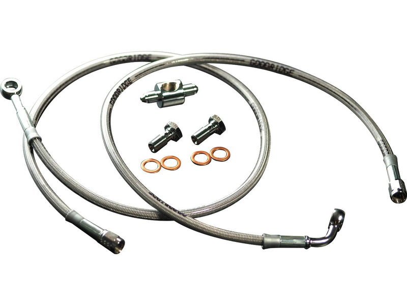 Econoline Stainless Steel Clear Coated 41.75 Inch Brake Line Kit For 07 FLHT