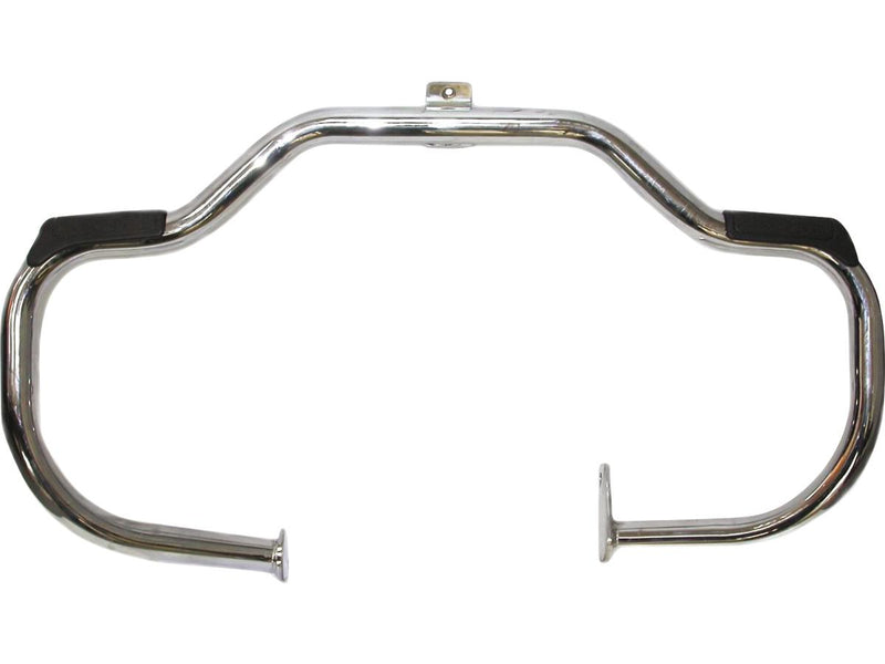 Front Engine Guard Chrome With Footrest 97-08 Flht Except Fltr Models