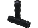 Air Cushion Velvet Air Grips Black Anodized Throttle Cables - 1 Inch