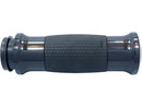 Air Gel Grips Black Rubber Black Anodized Throttle By Wire - 1 Inch