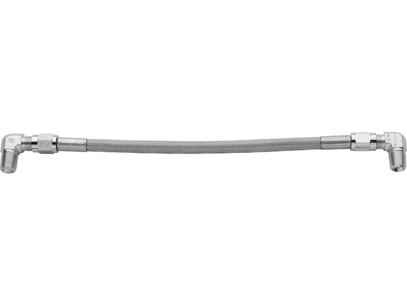 Universal Fuel X-Over 9 Inch Pre-Made Fuel Line Crossovers Stainless Steel Clear Coated 228.6 Mm