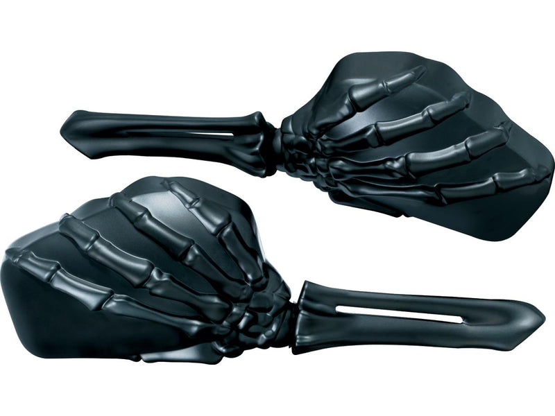 Skeleton Hand Mirrors With Black Stems And Black Heads