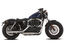 Double Groove Slip-On Mufflers Polished For 06-13 XL1200C