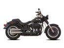 Double Groove Slip-On Mufflers Polished For 07 FXSTD