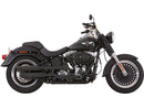 Double Groove 2 In 2 Slip-On Mufflers Satin Black For 07 FXSTD
