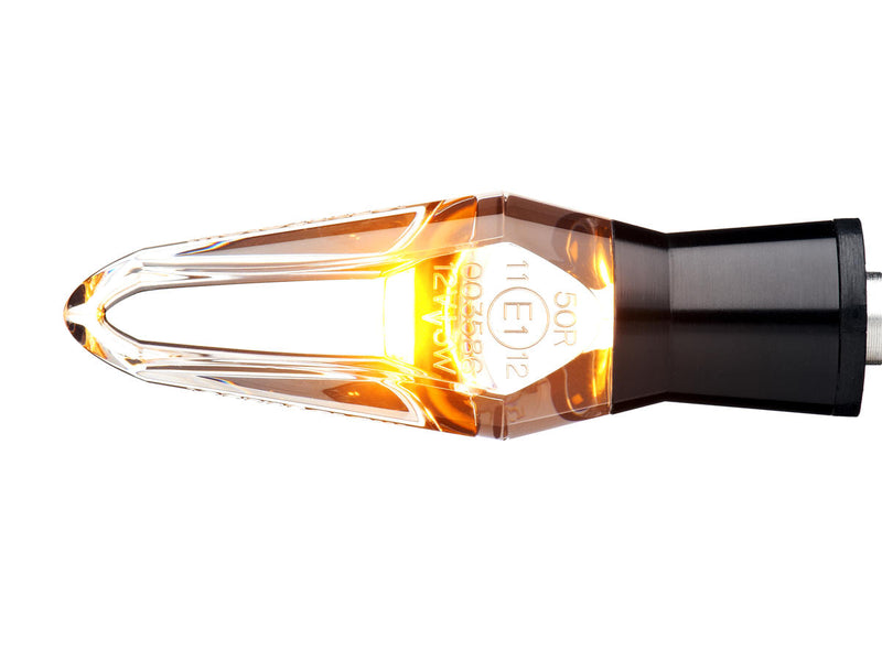 Mo.Blaze ice LED Turn Signal Black Anodized Clear LED