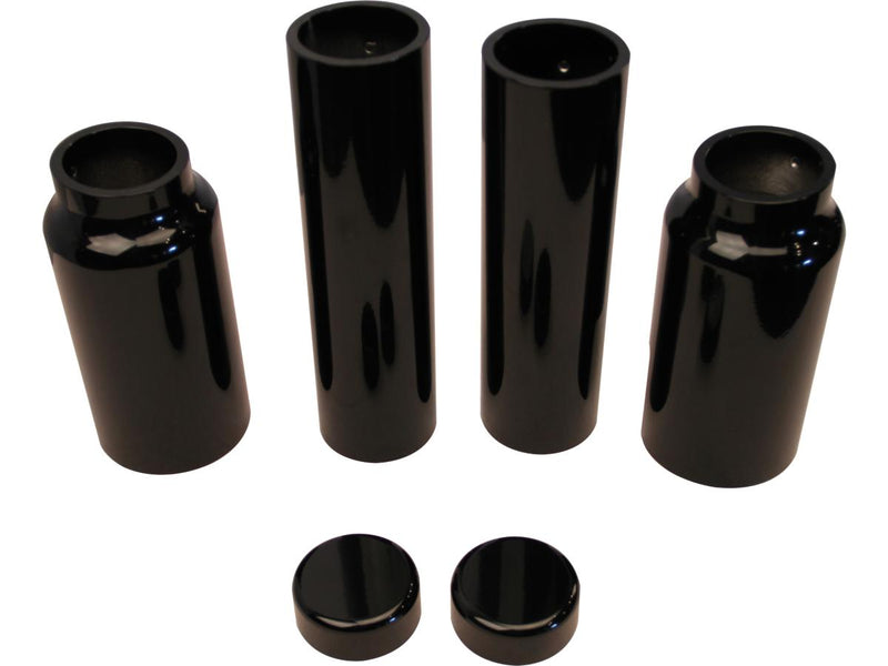 Fork Covers 6 Pieces With Lower Fork Aluminum Covers Black Gloss Powder Coated For