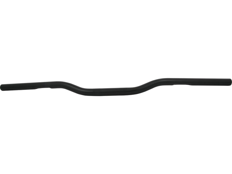 Street Bar Handlebar Dimpled Black Powder Coated Steel Throttle Cables - 1 Inch x 850mm