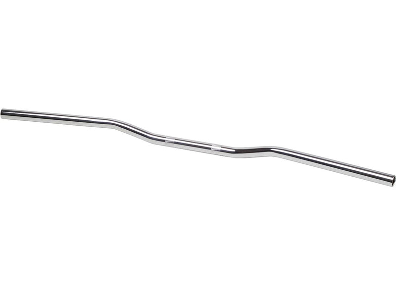 Street Bar Handlebar Dimpled Chrome Steel Throttle Cables - 1 Inch x 850mm