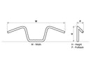 Flat Track Handlebar Dimpled Chrome Throttle Cables - 1 Inch