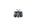 Rod Rear End License Base Plate Inc License Plate Light German Black Anodized - 180 x 200mm