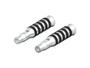 O-Ring Passenger Pegs With Folding Pivots Aluminium Polished