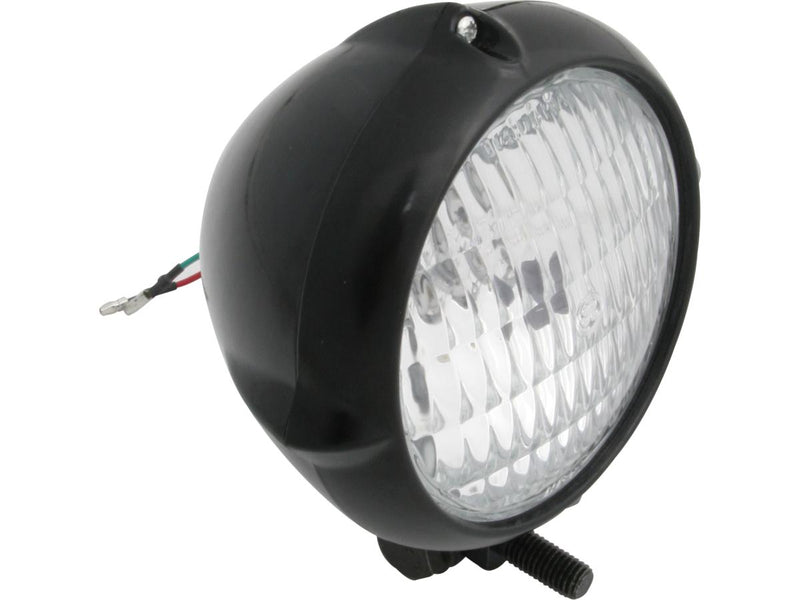 Vintage Headlight Black Halogen - 4.5 Inch