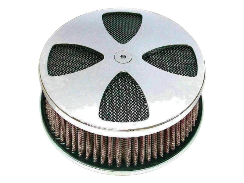 Smooth Cross Hi-Flow Air Cleaner Chrome