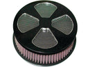 4-Spade Hi-Flow Air Cleaner Black Anodized