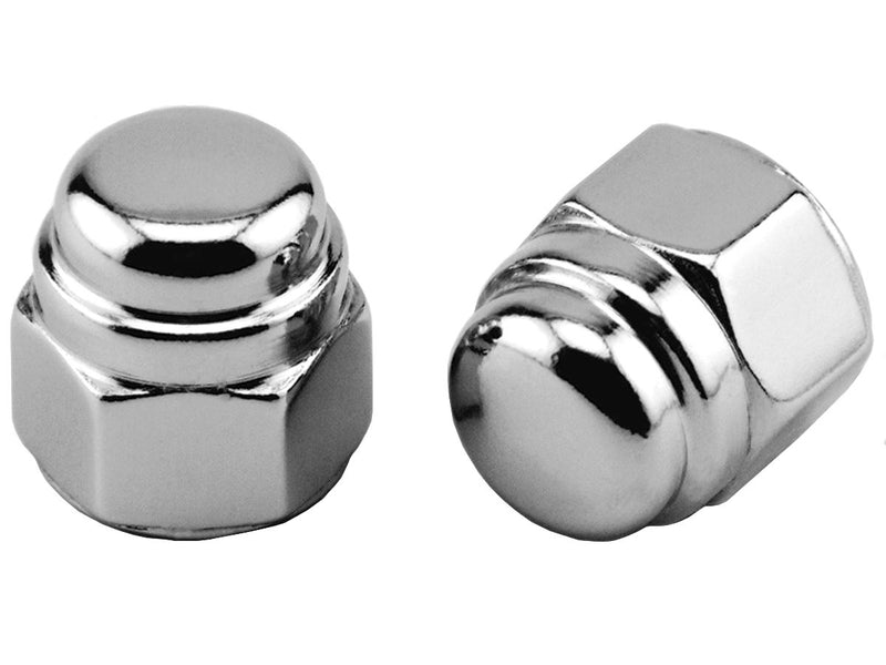 Flat Top Acorn Nut Pack Chrome 3/8 Inch -24 UNF