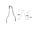 Round Sissy Bar Upright Chrome - W: 11" x H:13.92"